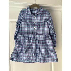 Vineyard Vines Little Girl Morgan Way Flannel Dress Ocean Breeze Size 4T